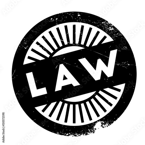 Law stamp. Grunge design with dust scratches. Effects can be easily removed for a clean, crisp look. Color is easily changed.