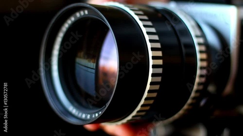 Camera Lens Zoom And Aperture Rings Rotating and Panning