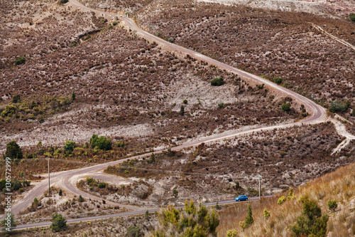 Landscape around Queenstown Tasmania photo