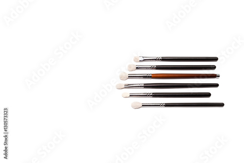 a set of brushes for a professiolnalny make-up of eyes.