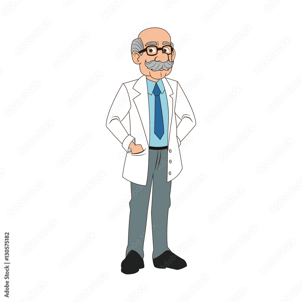 Doctor cartoon icon. Medical health care hospital and emergency theme. Isolated design. Vector illustration