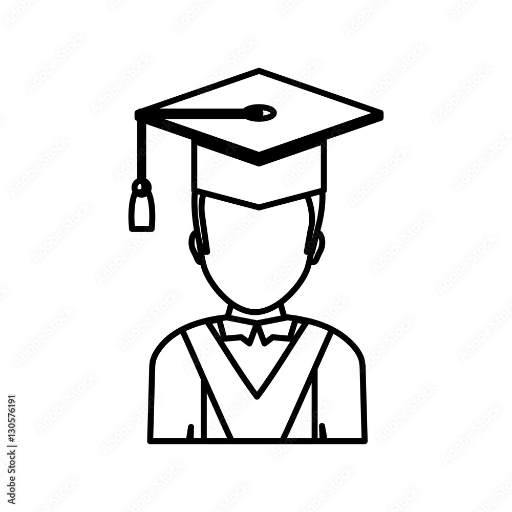 Graduation student hat icon vector illustration graphic design Graduation student hat icon vector illustration graphic design
