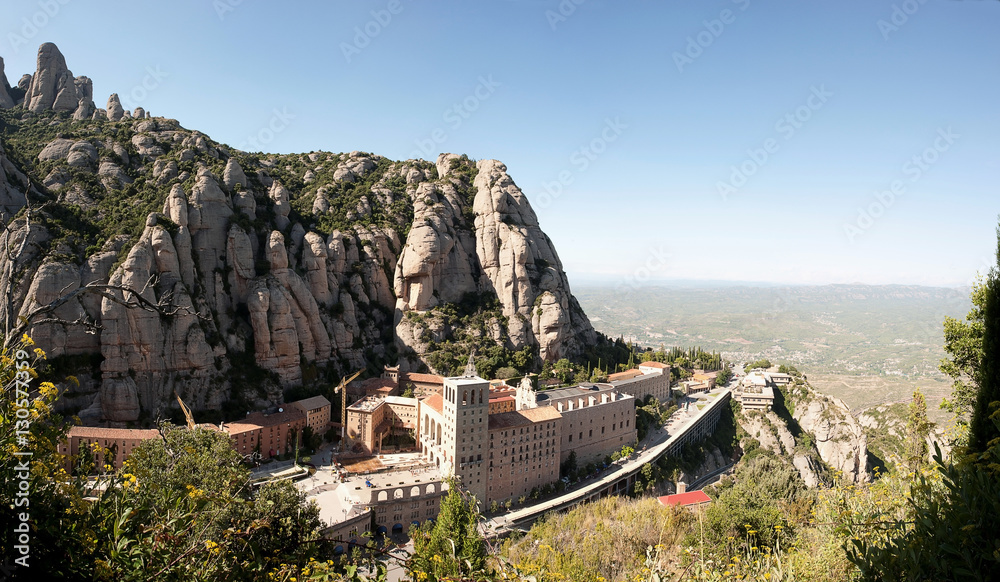 Santa Maria de Montserrat monastery in Catalonia, Spain.