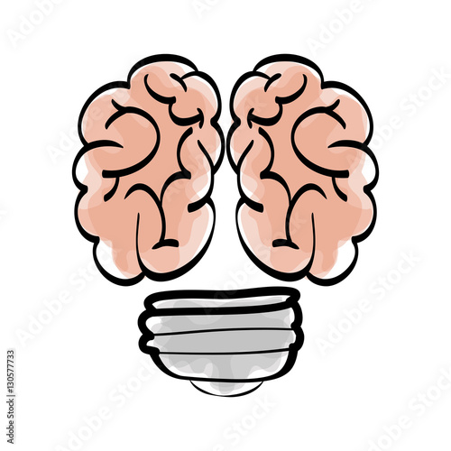 Bulb light draw icon vector illustration graphic design