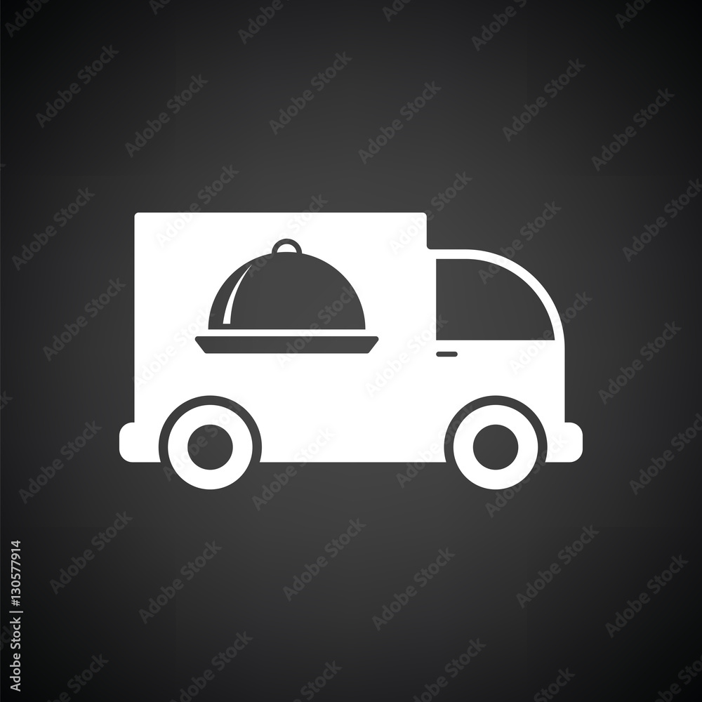 Delivering car icon Delivering car icon