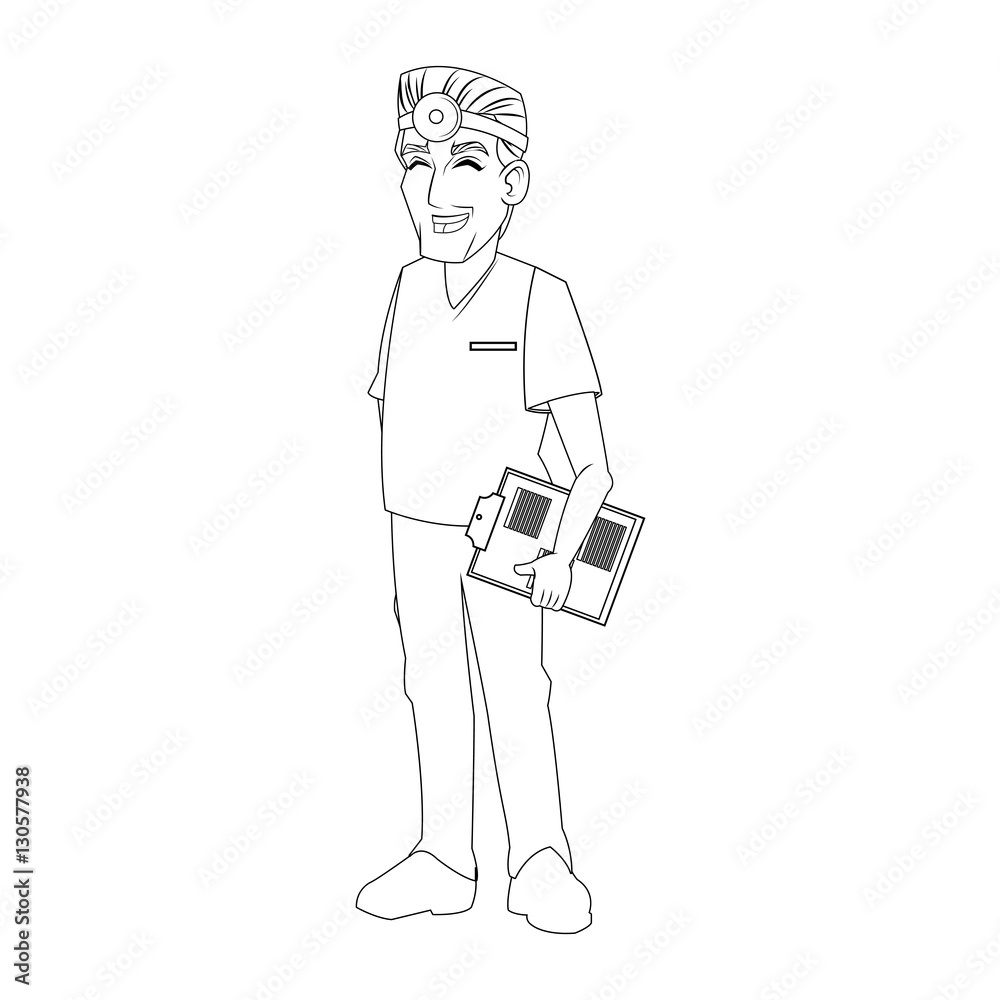 Doctor cartoon icon. Medical health care hospital and emergency theme. Isolated design. Vector illustration Doctor cartoon icon. Medical health care hospital and emergency theme. Isolated design. Vector illustration