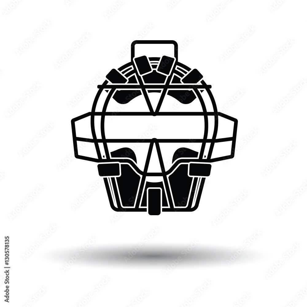 Baseball face protector icon Baseball face protector icon