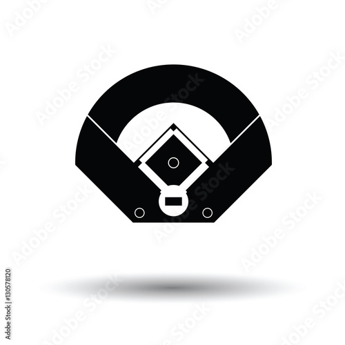 Baseball field aerial view icon