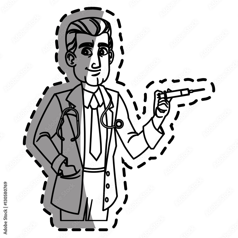 Doctor cartoon icon. Medical health care hospital and emergency theme. Isolated design. Vector illustration Doctor cartoon icon. Medical health care hospital and emergency theme. Isolated design. Vector illustration