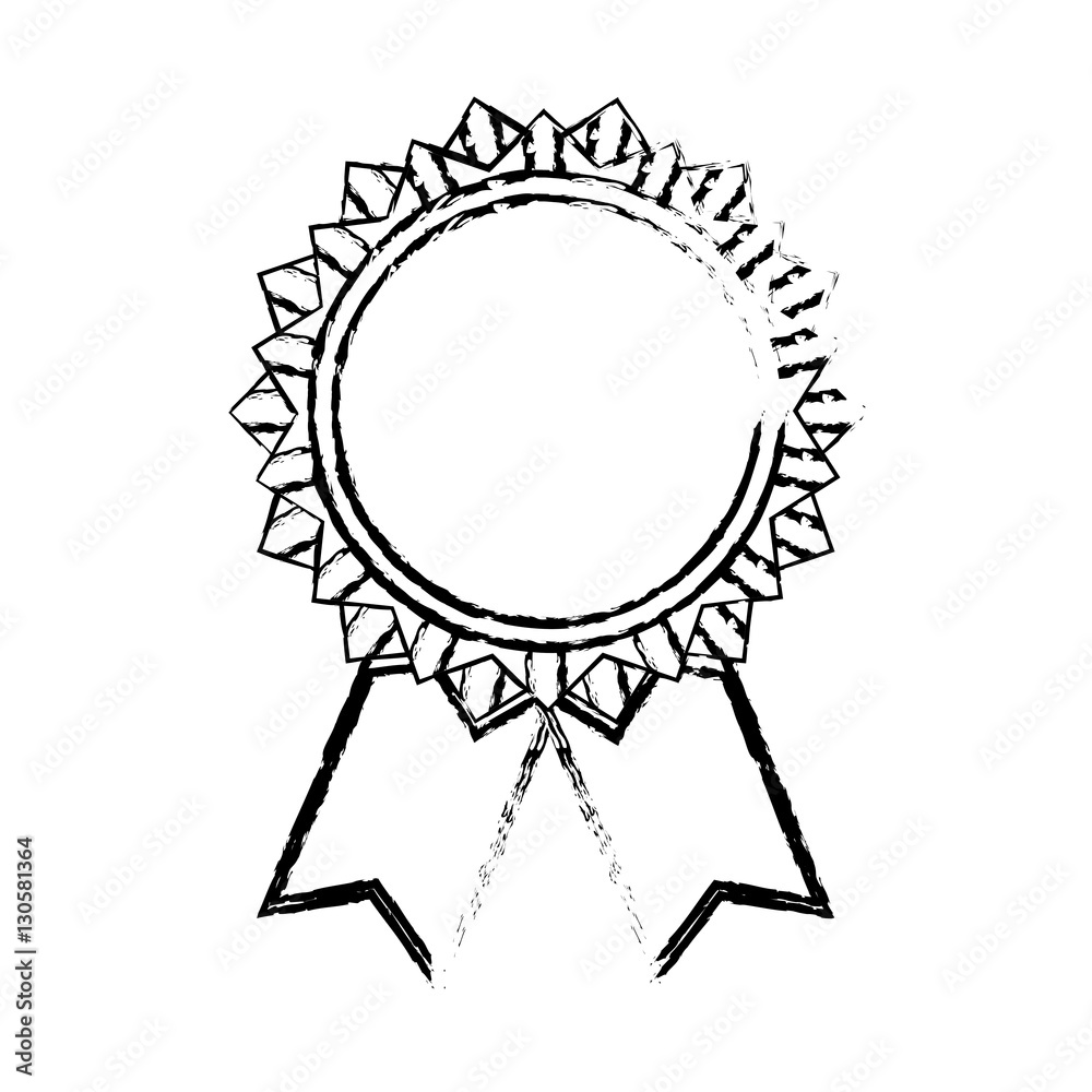 isolated ribbon award icon vector illustration graphic design