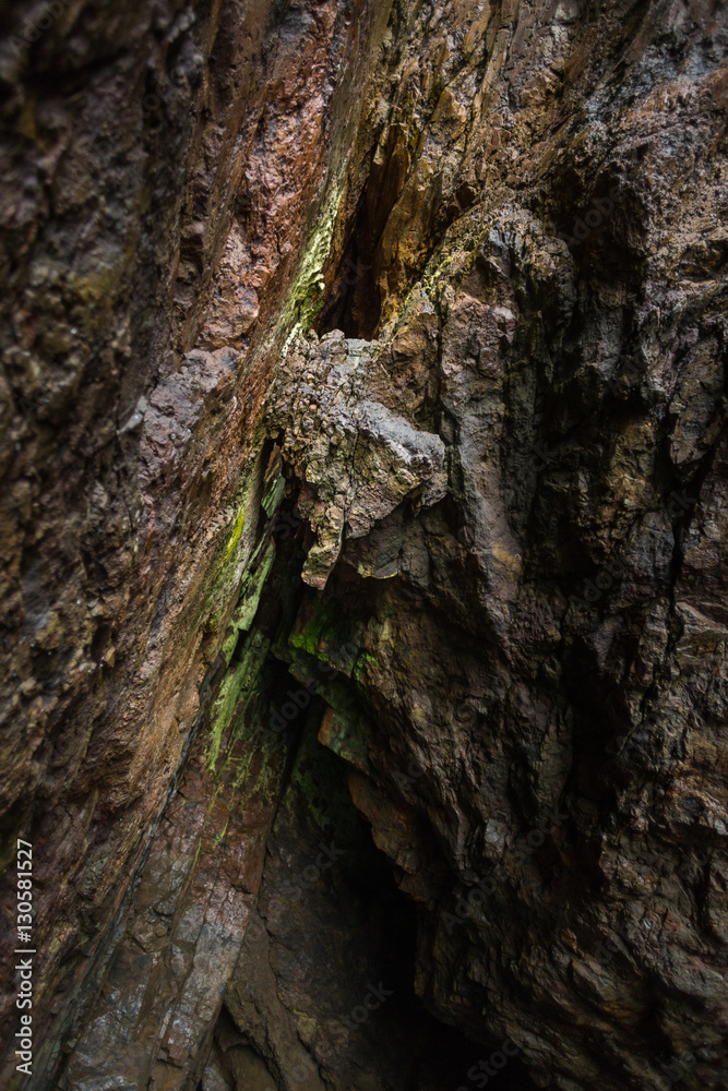 Coastal cave wall