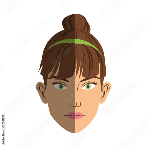 Woman cartoon icon. Girl female avatar person people and human theme. Isolated design. Vector illustration