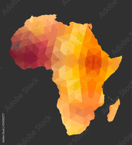 The Africa Map of Polygonal Style 
