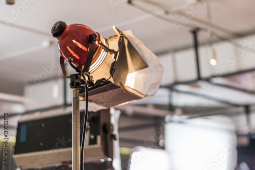 studio light of professional video production on stage with nobo photo