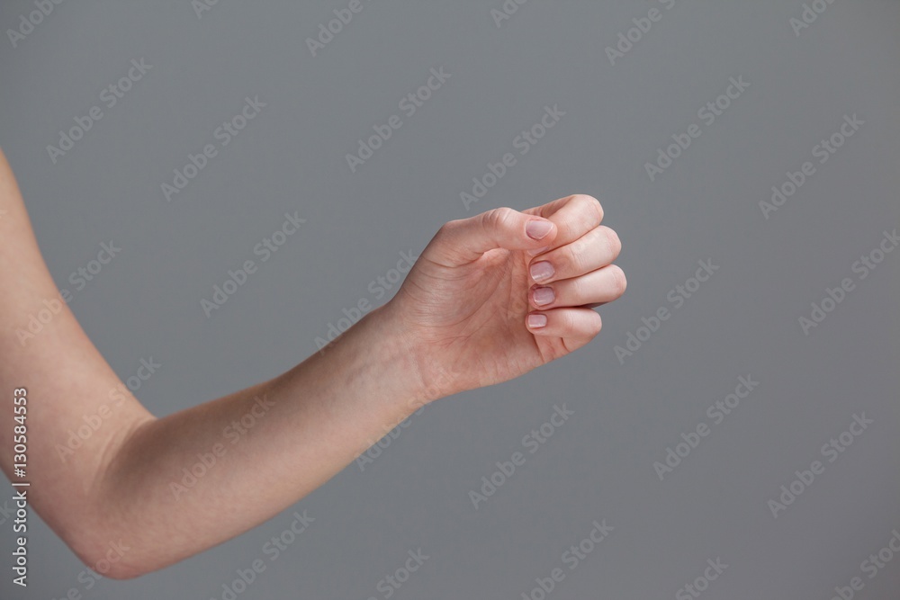 Hand of a woman with manicured nails Hand of a woman with manicured nails