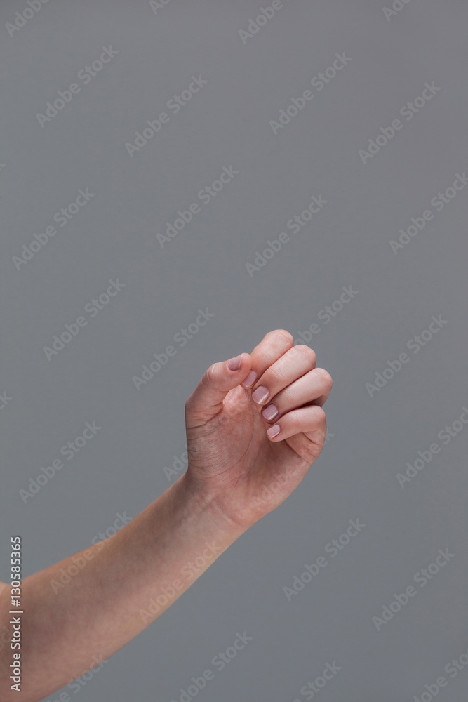 Hand of a woman with manicured nails Hand of a woman with manicured nails