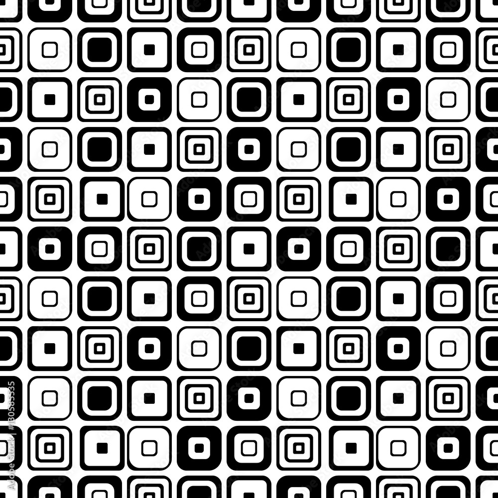 Seamless vector geometrical pattern. Endless black and white background with hand drawn squares. Graphic illustration. Print for cover, fabric, wrapping, background. Seamless vector geometrical pattern. Endless black and white background with hand drawn squares. Graphic illustration. Print for cover, fabric, wrapping, background.