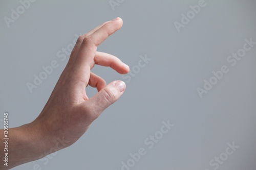 Hand of a woman making gestures