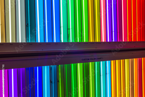 color samples at the neon shop