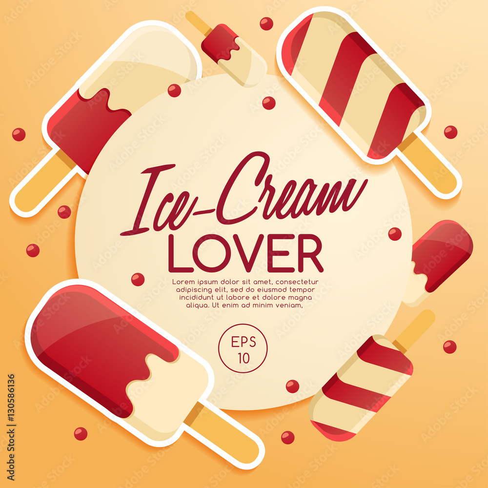 Ice-cream Elements : Vector Illustration Ice-cream Elements : Vector Illustration