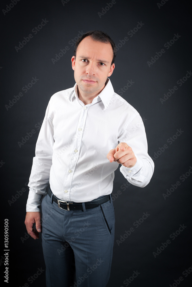 Handsome Man doing different expressions in different sets of clothes: suspicion Handsome Man doing different expressions in different sets of clothes: suspicion