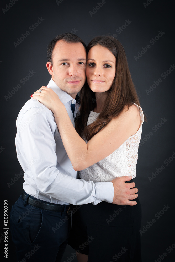 Beautiful couple doing different expressions in different sets of clothes: love Beautiful couple doing different expressions in different sets of clothes: love