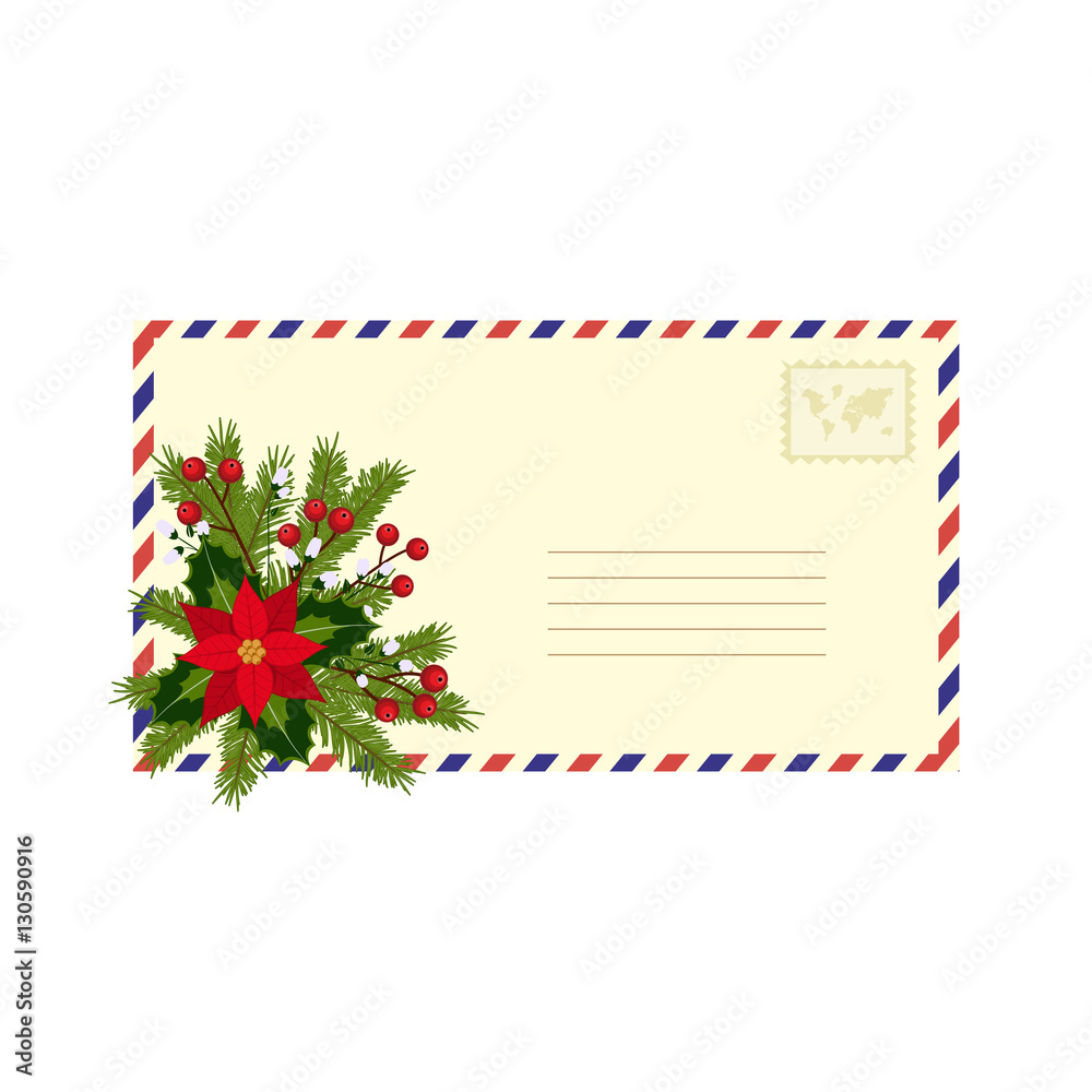 Fototapeta premium Envelope merry christmas