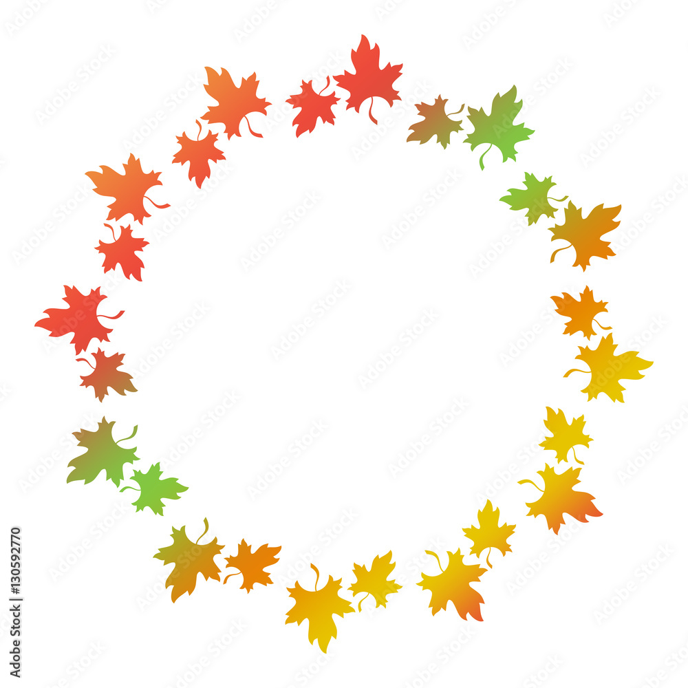 Beautiful floral round frame with gradient fill. Beautiful floral round frame with gradient fill.