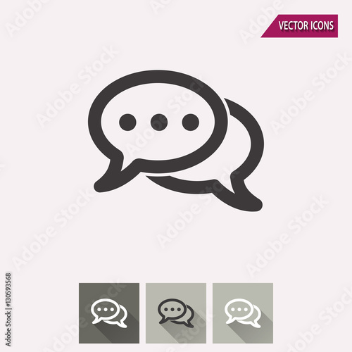 Chatting - vector icon.