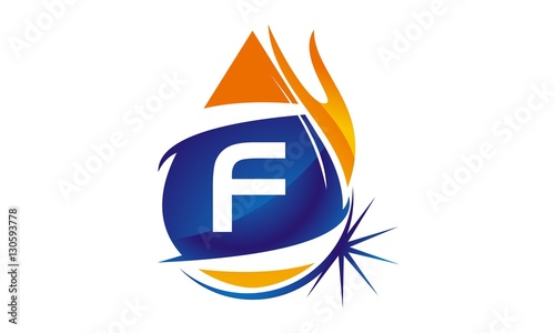 Water Fire Flame Gas Oil Initial F