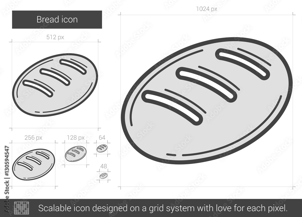 Bread line icon.