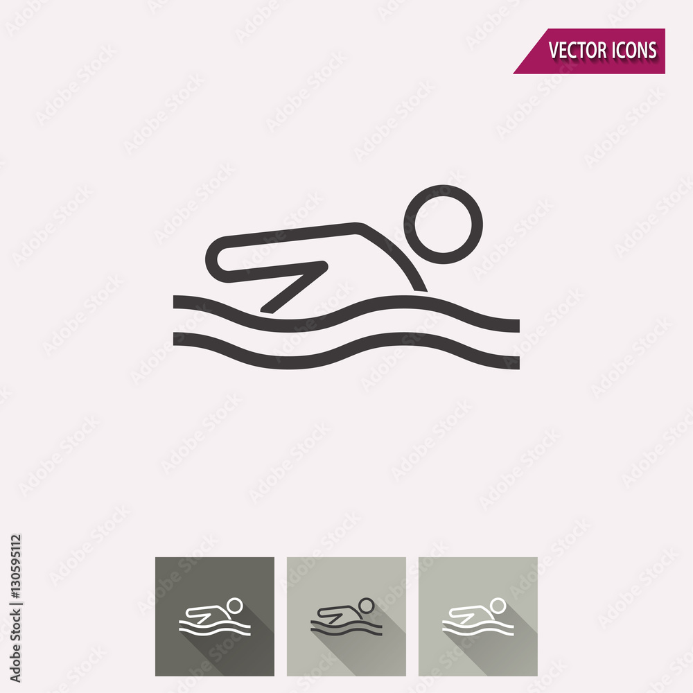 Pool - vector icon. Pool - vector icon.