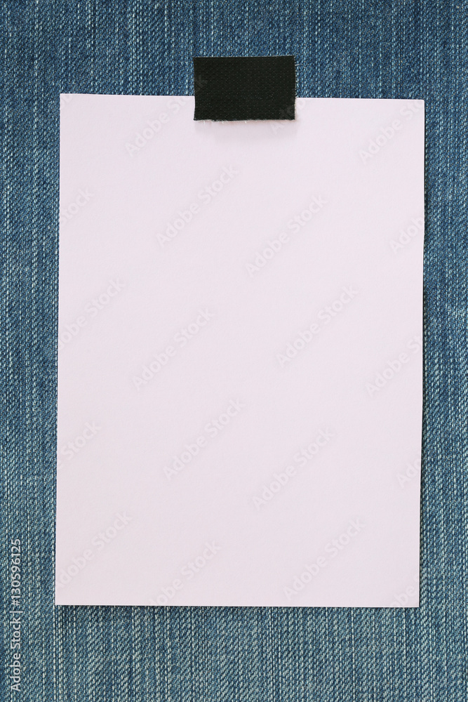 Note paper of empty and copy space on Denim background. Note paper of empty and copy space on Denim background.