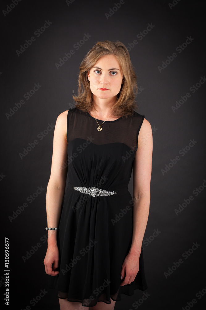 Beautiful woman doing different expressions in different sets of clothes: angry Beautiful woman doing different expressions in different sets of clothes: angry