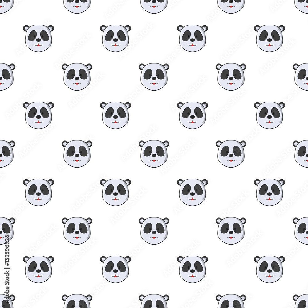 Head of panda pattern. Cartoon illustration of head of panda vector pattern for web Head of panda pattern. Cartoon illustration of head of panda vector pattern for web