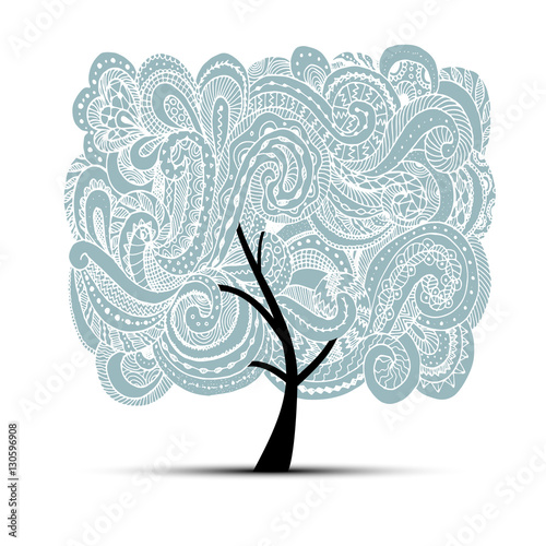 Abstract wavy tree for your design