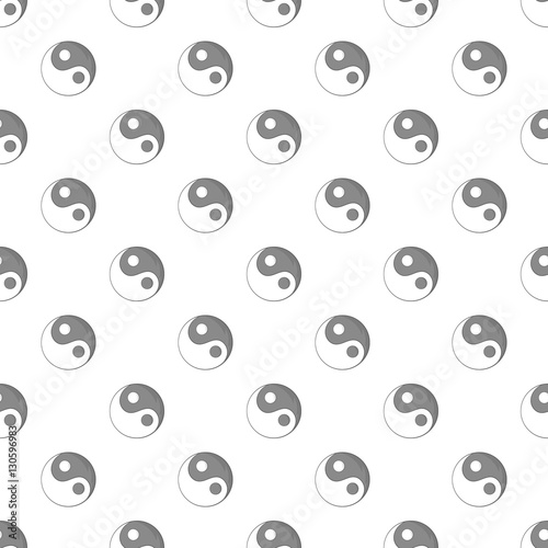 Yin yang sign pattern. Cartoon illustration of yin yang sign vector pattern for web