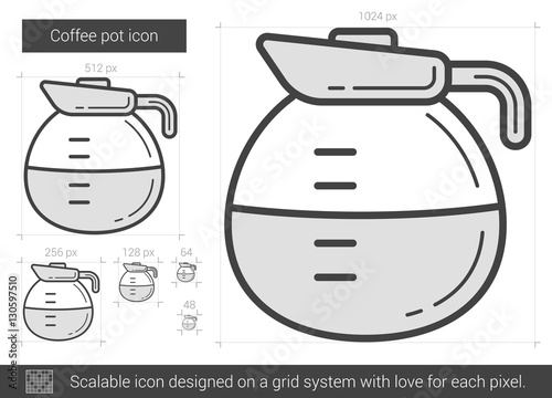 Coffee pot line icon. photo