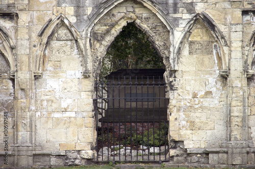 Gate at St. Mary s Abbey in York  England