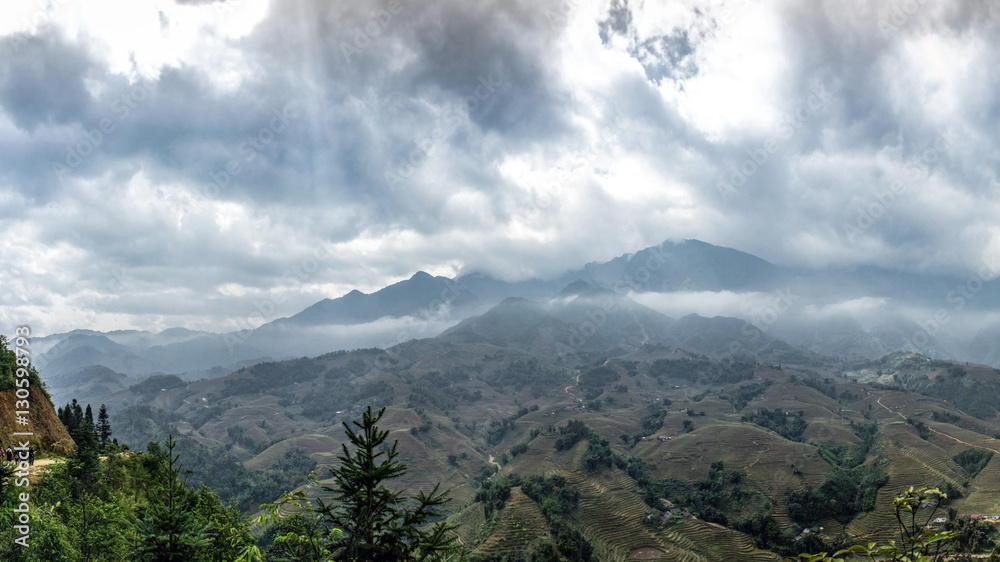 Sapa mountains panorama