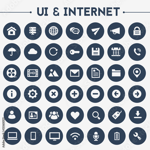Big UI And Internet icon set