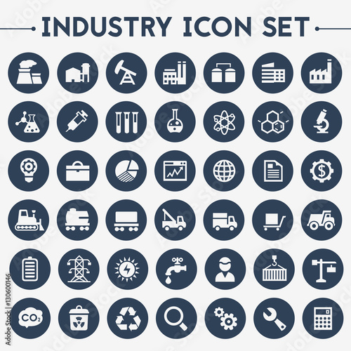 Fototapeta Big Industry icon set