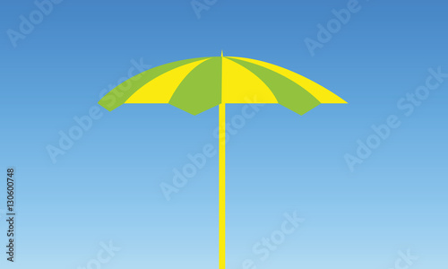 beach colorful umbrella vector