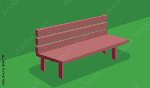 wooden bench on a floor vector design