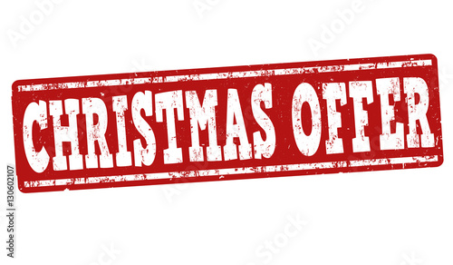 Christmas offer sign or stamp