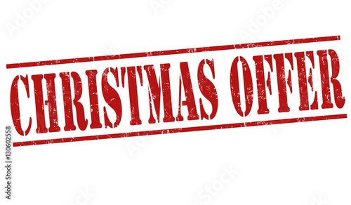 Christmas offer sign or stamp