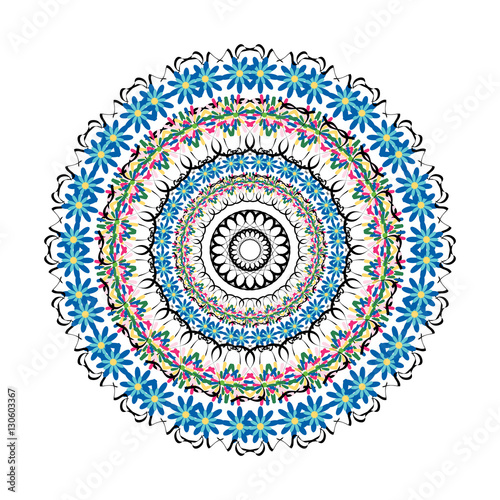 Ornament color card with mandala