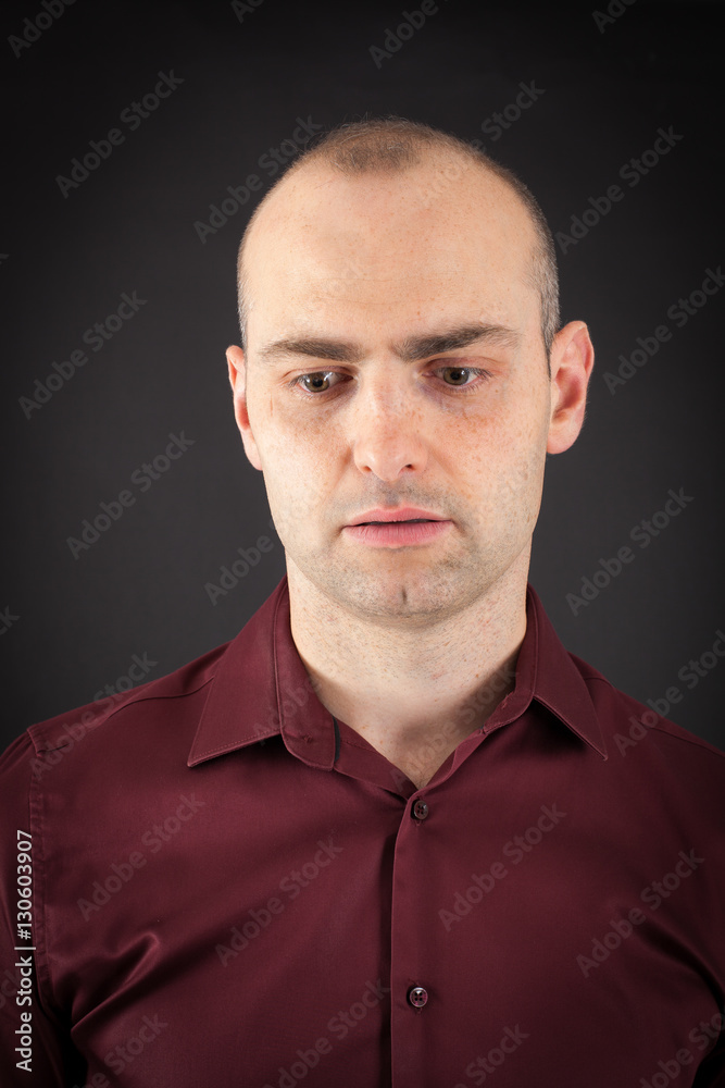 Handsome Man doing different expressions in different sets of clothes: sad Handsome Man doing different expressions in different sets of clothes: sad