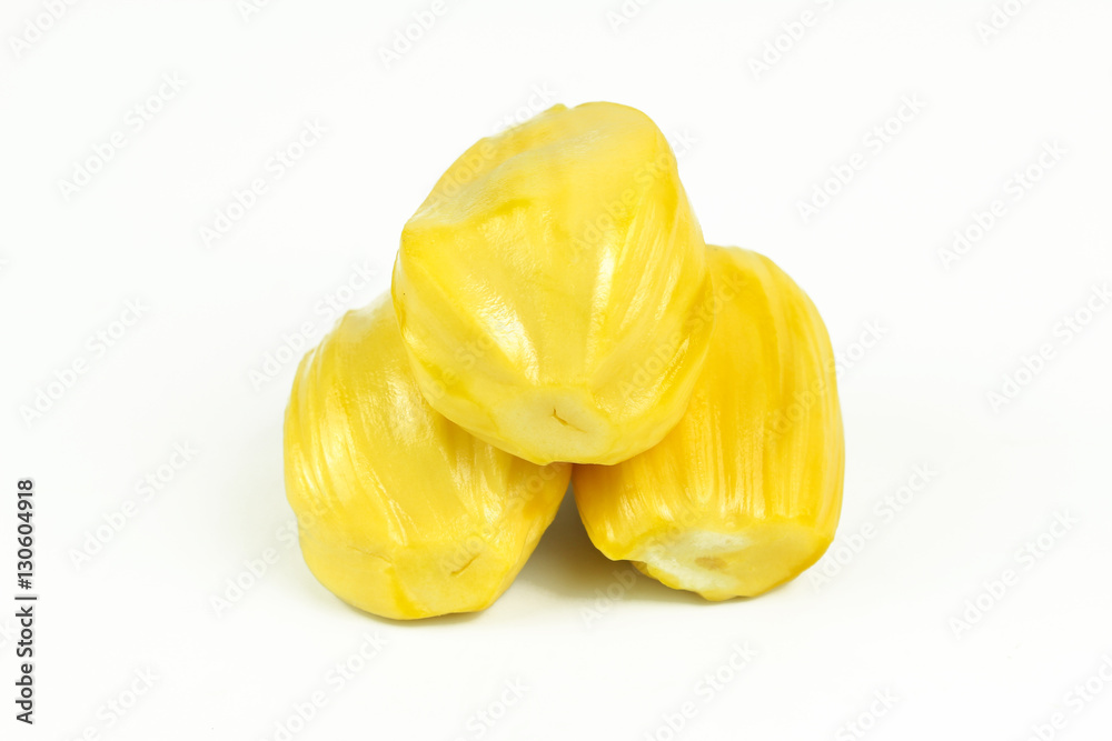 jackfruit and seed isolated on white background jackfruit and seed isolated on white background
