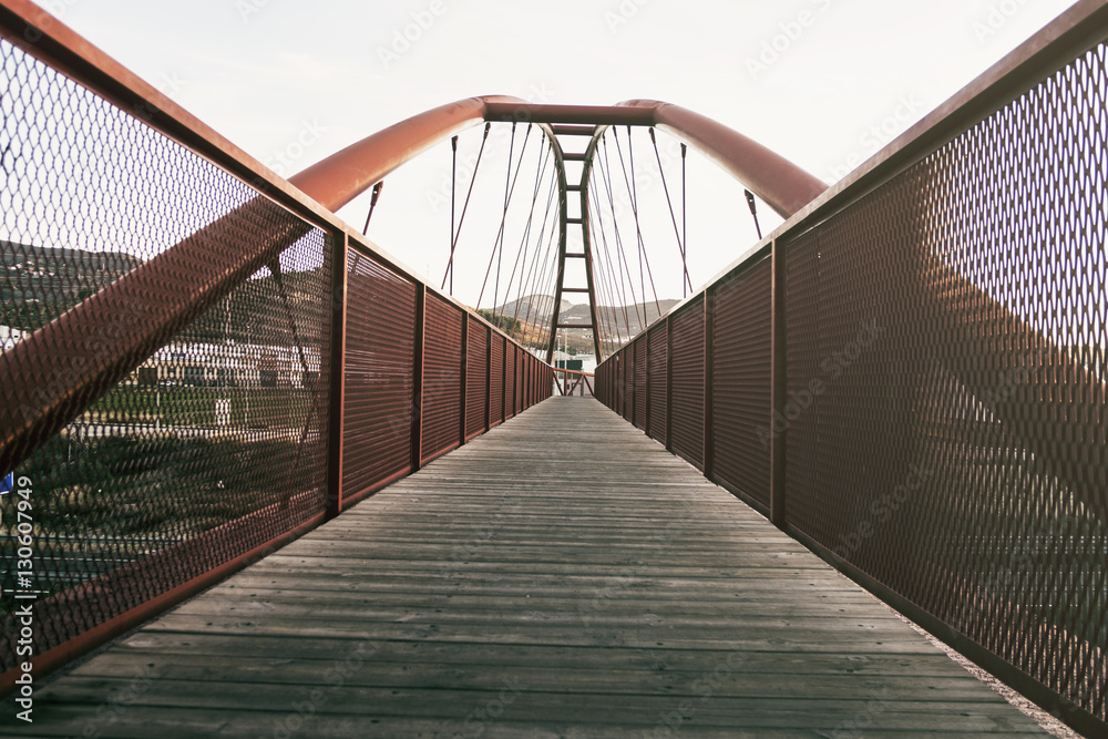 Pedestrian bridge on Jaen, Spain.